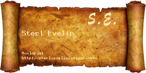 Sterl Evelin névjegykártya